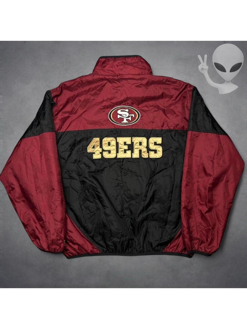 Vintage NFL San Francisco 49ers Reversible Windbreaker Jacket Mens XL Y2K
